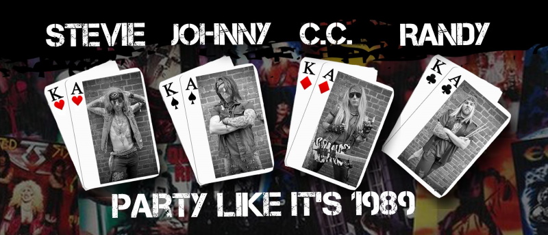 King Awesome members Stevie, Johnny, C.C. and Randy as playing cards